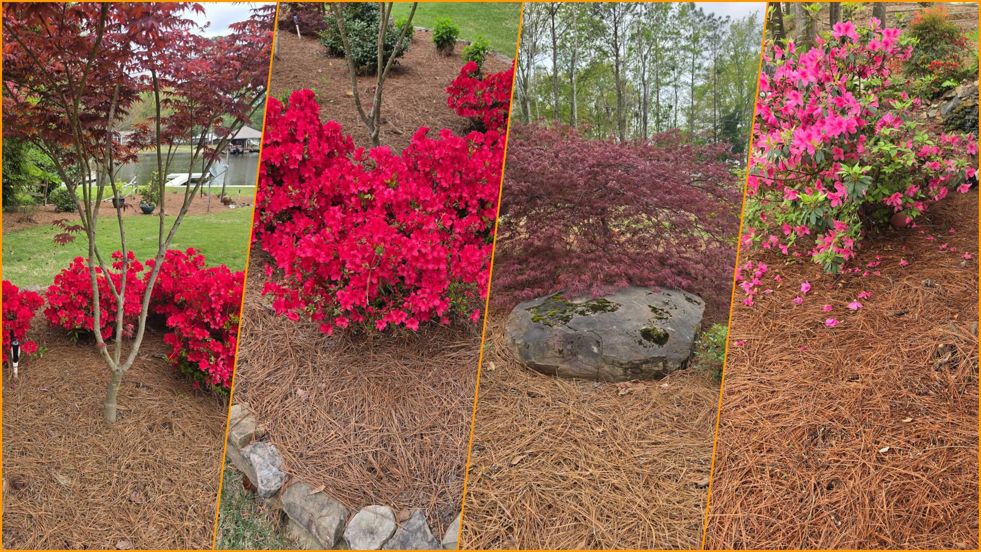 Long Needle Pine Straw Delivery & Installation in Birmingham Lay Lake by Pine Straw Heroes_collageFHD